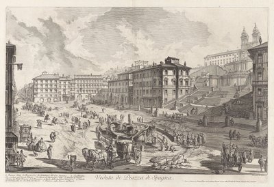 西班牙广场景观，摘自《罗马景观 作者 Giovanni-Battista Piranesi