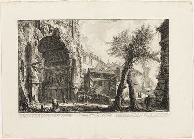 提图斯拱门景观，选自《罗马景观》（Vedute di Roma） 作者 乔凡尼·巴蒂斯塔·皮拉涅西