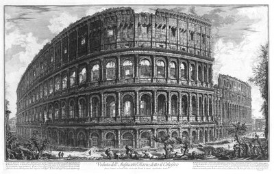 View of the Colosseum in Rome by Piranesi 作者 乔凡尼·巴蒂斯塔·皮拉涅西