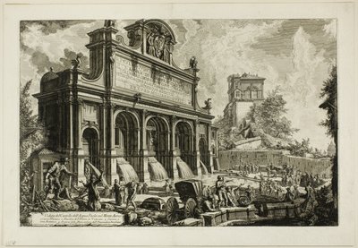 奥雷奥山保拉水泉喷泉口景观，选自《罗马景观 作者 Giovanni-Battista Piranesi