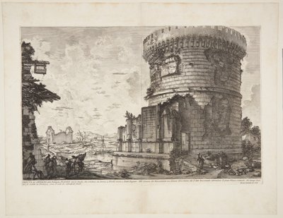 在卢加诺桥附近从罗马通往蒂沃利的路上俯瞰普劳提人之墓 作者 Giovanni Battista Piranesi