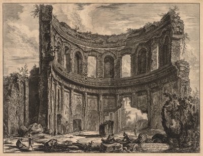 罗马风光  哈德良别墅附近的阿波罗神庙遗迹 作者 Giovanni-Battista Piranesi