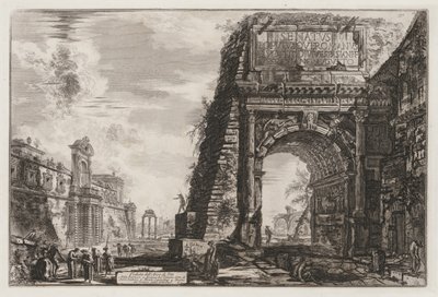 罗马的景色：拱门或泰特斯，1776年。 作者 乔凡尼·巴蒂斯塔·皮拉涅西