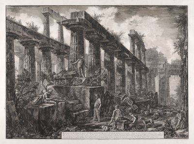 Vue des restes de la celle du Temple de Neptune（《尼普顿神庙教堂遗迹景观》），选自 Diff 作者 Giovanni-Battista Piranesi