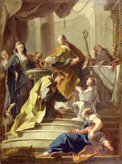 圣普罗斯多西穆斯为圣丹尼尔施洗（布面油画） 作者 乔凡尼·巴蒂斯塔·皮托尼