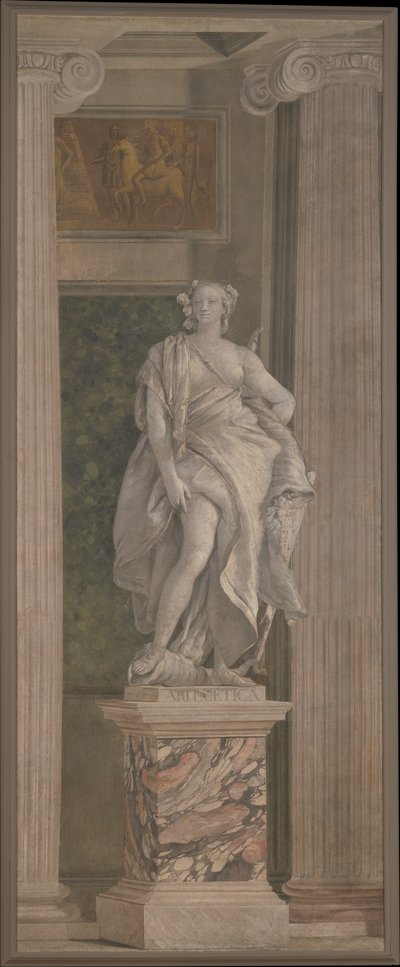 算术，1760（壁画转移到画布） 作者 乔凡尼·巴蒂斯塔·提埃波罗
