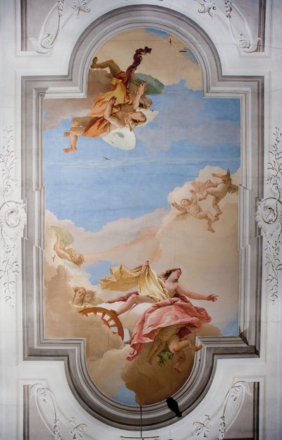 1757年Palazzina入口大厅的天花板 作者 乔凡尼·巴蒂斯塔·提埃波罗