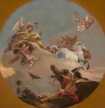 奥罗拉战车。约于1734年 作者 Giovanni Battista Tiepolo