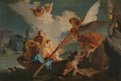 逃到埃及。 1750-1810 作者 乔凡尼·巴蒂斯塔·提埃波罗
