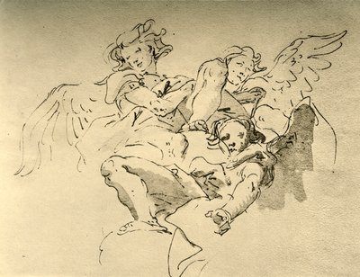徘徊的天使，18世纪中叶，1928年 作者 乔凡尼·巴蒂斯塔·提埃波罗