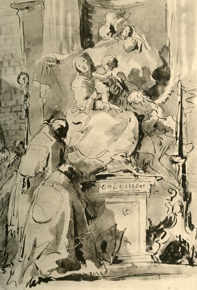 麦当娜登基和两名主教，18世纪中叶，1928年 作者 乔凡尼·巴蒂斯塔·提埃波罗