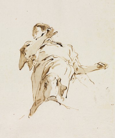 从下面看的男性形象c。 1740年代。 作者 乔凡尼·巴蒂斯塔·提埃波罗