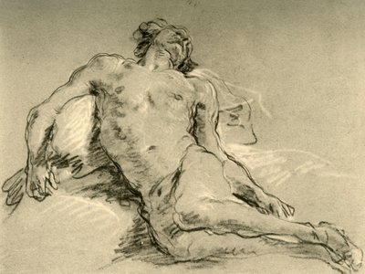 裸体休息，18世纪中叶，1928年 作者 Giovanni Battista Tiepolo