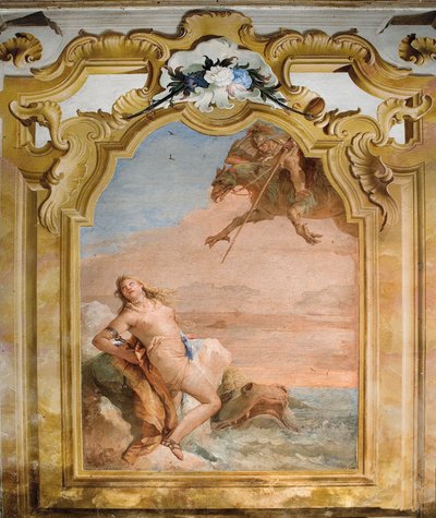 Ruggero Freeing Angelica，1757年在Palazzina的Orlando Furioso房间 作者 乔凡尼·巴蒂斯塔·提埃波罗