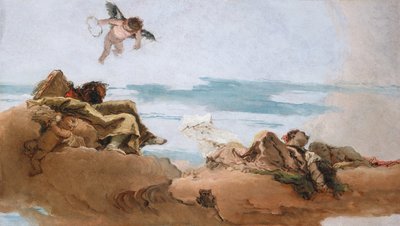 天花板上的律师形象研究，大约在1762年之前。 作者 乔凡尼·巴蒂斯塔·提埃波罗