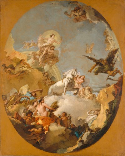 奥罗拉战车，1760年代。 作者 Giovanni Battista Tiepolo
