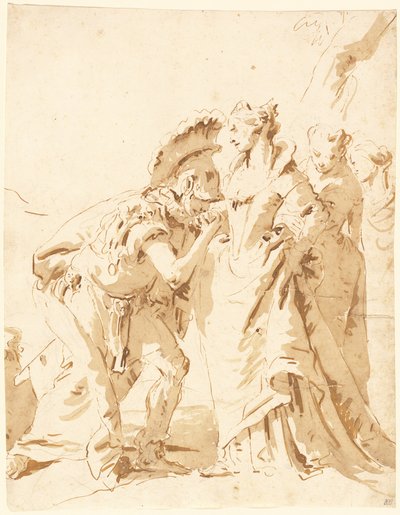 安东尼和克利奥帕特拉的会面 作者 Giovanni Battista Tiepolo
