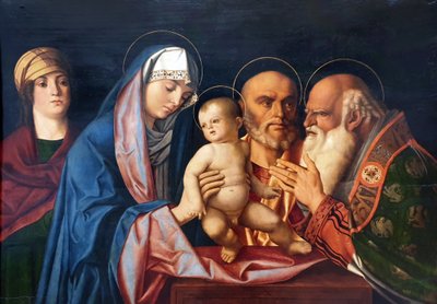 德语：Darbringung Christi im Tempel 基督在圣殿中的呈现 作者 乔凡尼·贝里尼（Giovanni Bellini）