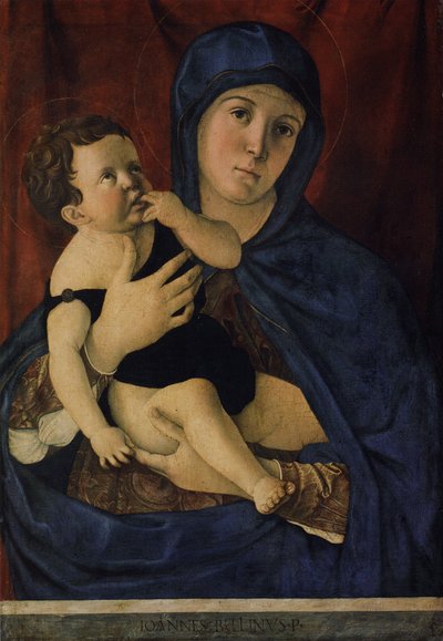 德语：Maria mit dem Kind 圣母与圣婴 作者 乔凡尼·贝里尼（Giovanni Bellini）