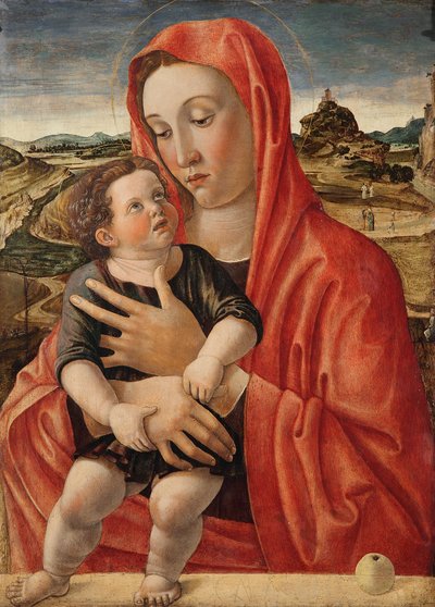 德语：Maria mit dem Kind, das auf einer Brüstung steht Madonna with Child 作者 乔凡尼·贝里尼（Giovanni Bellini）