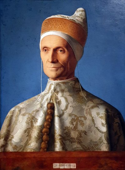 意大利文：莱昂纳多-洛尔丹总督肖像 作者 乔凡尼·贝里尼（Giovanni Bellini）
