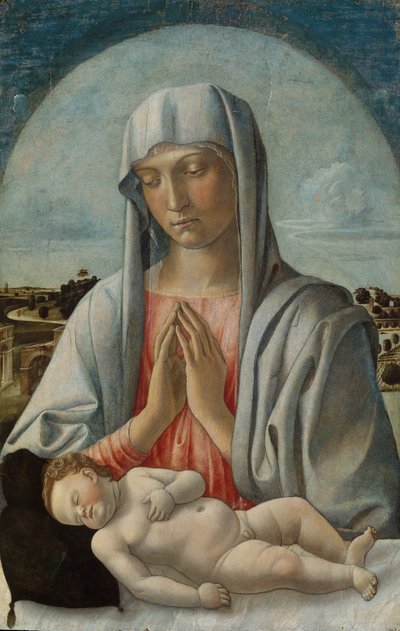 麦当娜（Madonna）崇拜睡着的孩子，1460年代初期。 作者 乔凡尼·贝里尼（Giovanni Bellini）