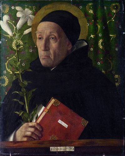 乌尔比诺的弗拉·特奥多罗的肖像作为圣多米尼克 作者 Giovanni Bellini