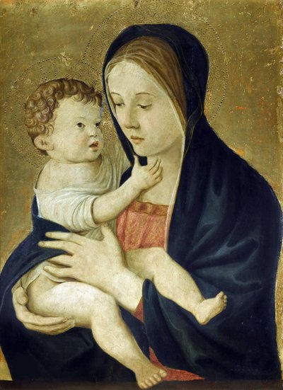 圣母与儿童》，约1470-1475年。 作者 乔凡尼·贝里尼（Giovanni Bellini）