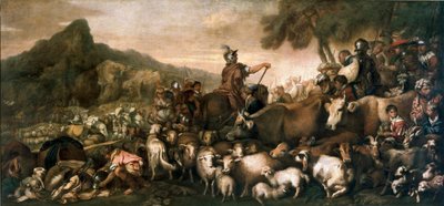 Giovanni Benedetto Castiglione dit il Grechetto (1610-1665) 17 世纪的太阳。 140x300 厘米米兰，Pinacoteca di Brera 作者 乔凡尼·贝内代托·卡斯蒂廖内