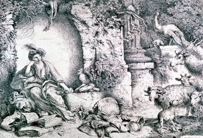 Circe尤里西斯男装，c1650 作者 乔凡尼·贝内代托·卡斯蒂廖内