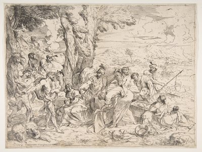 拉班（Laban）在雅各布（Jacobs）的财产中寻找偶像。 1635-40。 作者 乔凡尼·贝内代托·卡斯蒂廖内