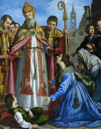 圣泽诺比乌斯救活死去的男孩，可能约 1610-20 年（布面油画） 作者 乔凡尼·比利维蒂（Giovanni Biliverti）