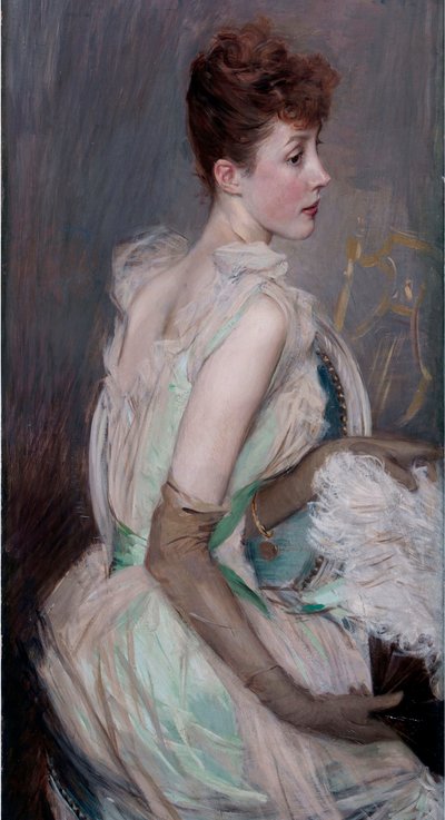 Belle epoque: "" Countess de Leusse nee Suzanne Berthier (1868-1936)（伯爵夫人的肖像，nee Berthier）乔瓦尼·博尔迪尼（Giovanni Boldini）绘画（1842-1931） 作者 乔凡尼·博尔迪尼（Giovanni Boldini）