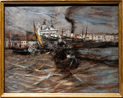 Boats in Venice 作者 乔凡尼·博尔迪尼（Giovanni Boldini）