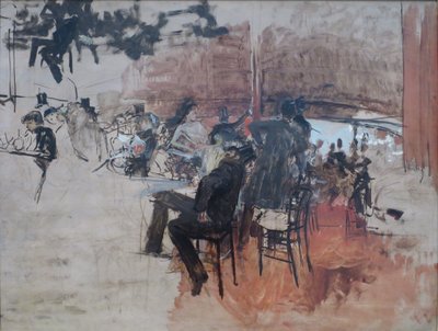 乔瓦尼-波尔迪尼的咖啡馆场景，约 1887 年，油画，加利福尼亚荣誉军团宫 作者 乔凡尼·博尔迪尼（Giovanni Boldini）