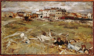 意大利，巴黎郊区（布面油画 作者 乔凡尼·博尔迪尼（Giovanni Boldini）