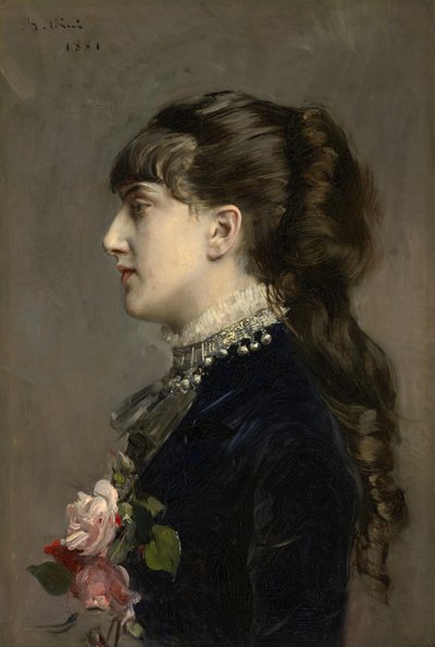 塞琳·莱克兰奇夫人（CélineLeclanché），1881年 作者 乔凡尼·博尔迪尼（Giovanni Boldini）