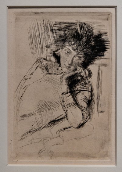 沉思的女人 作者 乔凡尼·博尔迪尼（Giovanni Boldini）