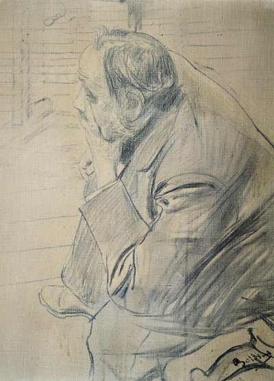 埃德加-德加的肖像，乔瓦尼-波尔迪尼（1842-1931） 炭笔画，605x46厘米，约1885年 作者 乔凡尼·博尔迪尼（Giovanni Boldini）