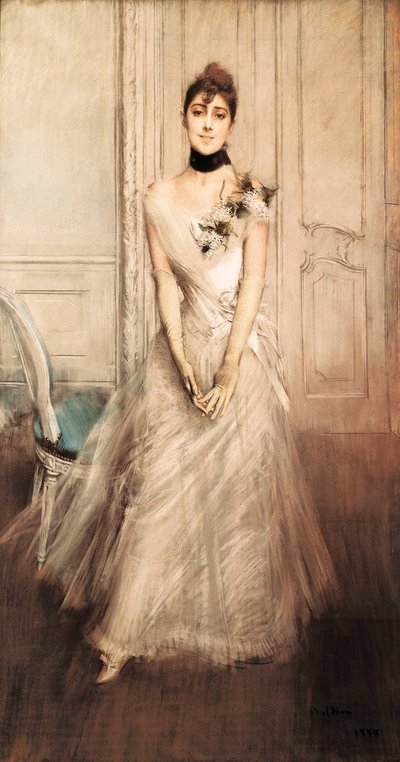 Emiliana Concha de Ossa 的肖像 作者 乔凡尼·博尔迪尼（Giovanni Boldini）