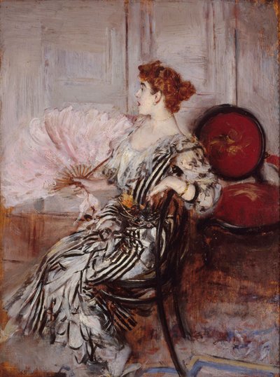 托雷夫人肖像，约 1900 年（布面油画） 作者 乔凡尼·博尔迪尼（Giovanni Boldini）