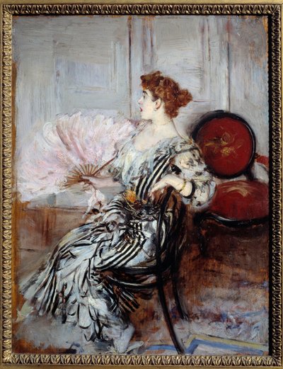 歌剧托里夫人的画像。 Giovanni Boldini绘画 作者 乔凡尼·博尔迪尼（Giovanni Boldini）
