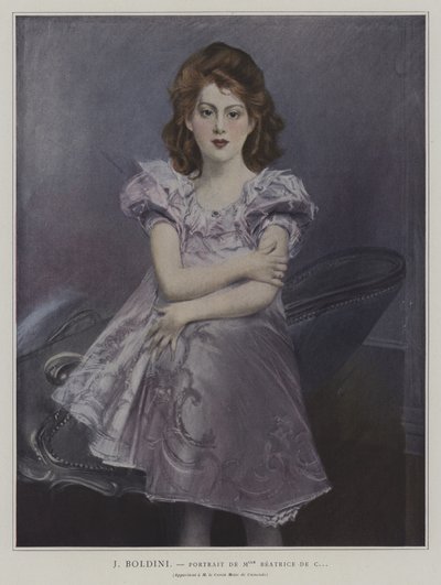 Beatrice de C小姐的肖像...... 作者 Giovanni Boldini