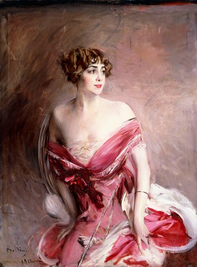 1912年，La Dame de Biarritz，Mille。De Gillespie的肖像 作者 乔凡尼·博尔迪尼（Giovanni Boldini）