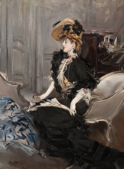 RL夫人肖像，1901年。 作者 乔凡尼·博尔迪尼（Giovanni Boldini）