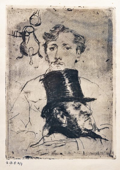 罗登巴赫肖像（蚀刻和干画） 作者 乔凡尼·博尔迪尼（Giovanni Boldini）