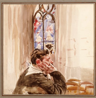 教堂里的男人肖像，1900年 作者 乔凡尼·博尔迪尼（Giovanni Boldini）