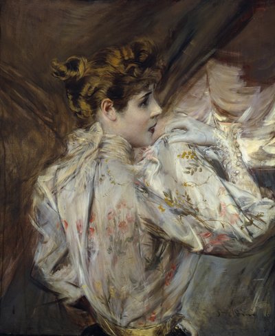 一个年轻女子的画像Eleonora Duse，c。 1895年。 作者 乔凡尼·博尔迪尼（Giovanni Boldini）