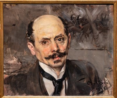 画家 J.B. Edouard Detaille 的肖像，细节 作者 乔凡尼·博尔迪尼（Giovanni Boldini）