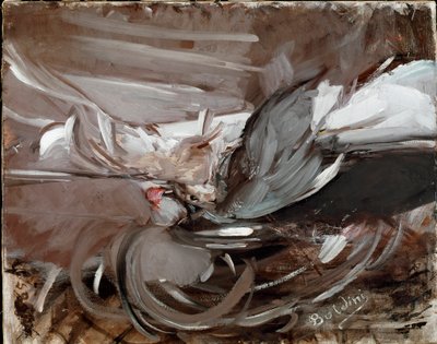 Giovanni Boldini (1842-1931) 1911 年暗淡的游戏绘画静物。 75x93 厘米 Pistoia，Boldini 收藏 作者 乔凡尼·博尔迪尼（Giovanni Boldini）